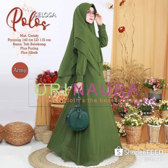 ORI NAURA  Selosa Syari Polos ORIGINAL LABEL