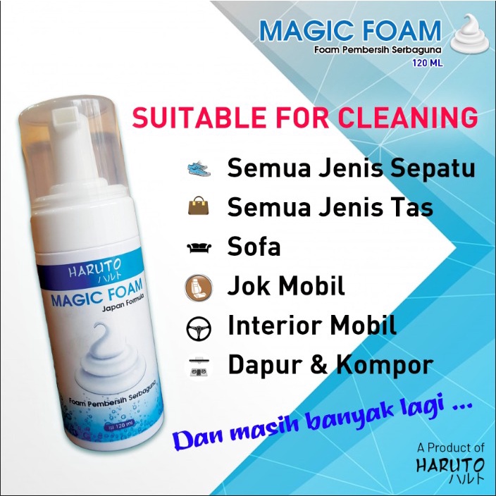 Pembersih serbaguna Haruto magic foam 120ml PROMO BUY1 GET1