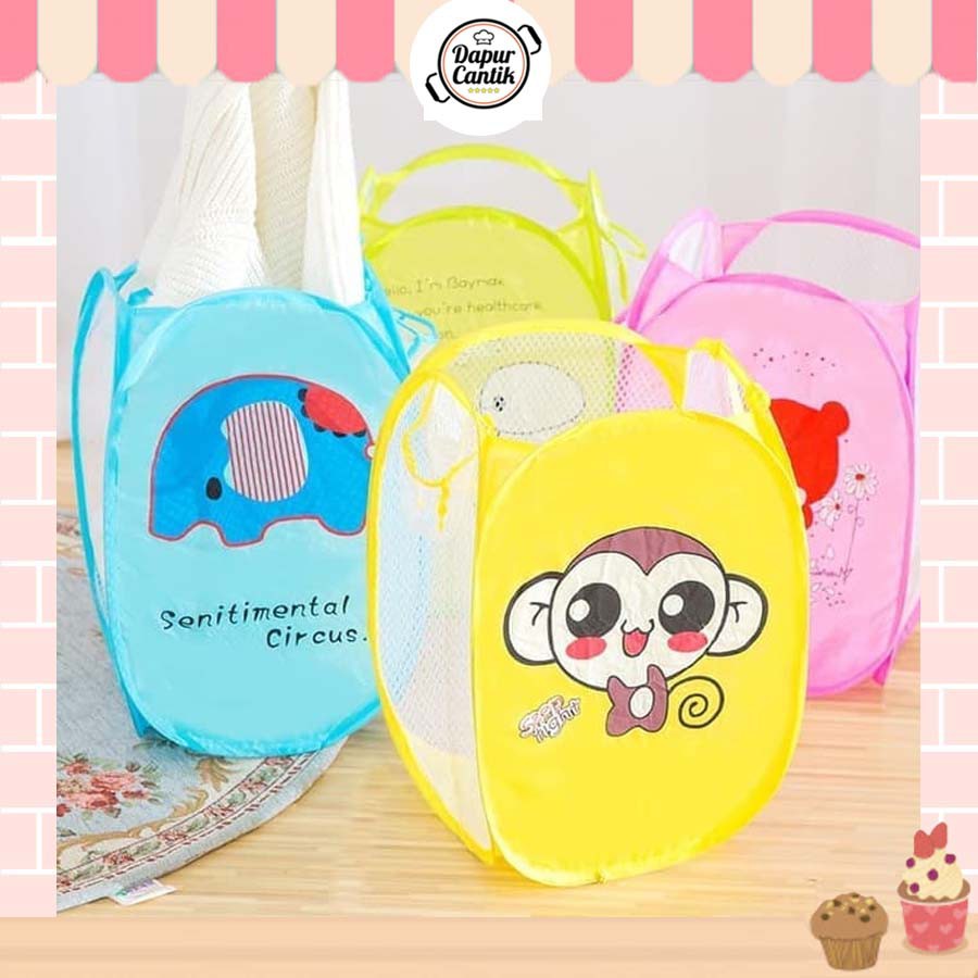 DapurCantik Keranjang  Baju  Motif Laundry Bag Karakter 