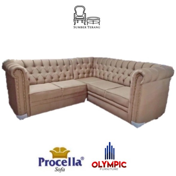 Sofa L Bergen Procella / Kursi Tamu / Sofa Mimalis / Kursi Sudut