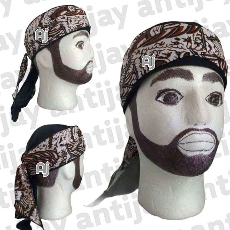 IMAMAH PECI BATIK PECI BATIK BLANGKON JAWA PRATIS ELASTIS IMAMAH BATIK MODERN UKURAN DEWASA