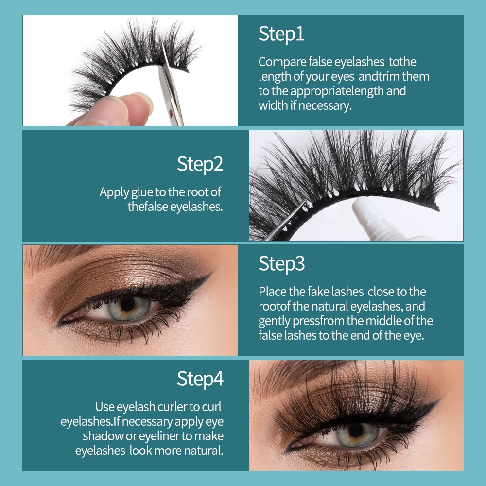 Magefy 10 Pairs 3D Natural False Eyelashes Long Thin Lashes Thick Curls False Eyelashes