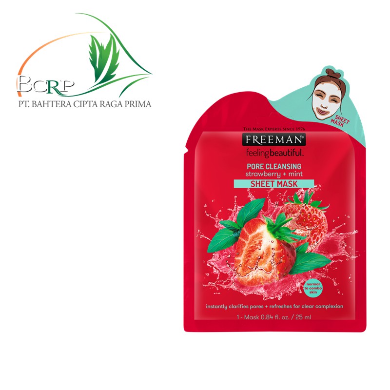 Freeman Pore Cleansing Strawberry + Mint Sheet Mask