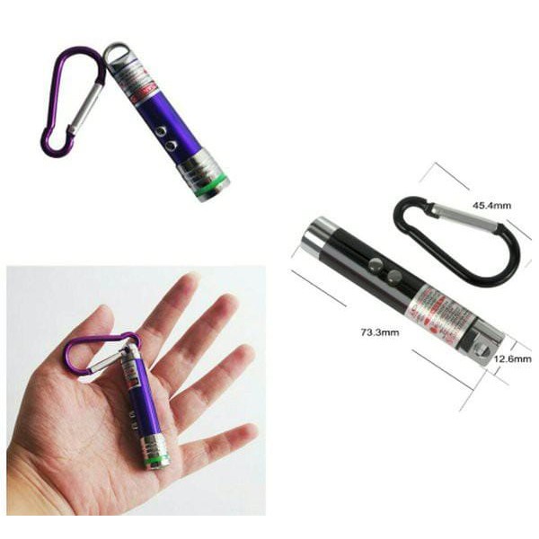 Alolula - Gantungan Kunci Laser 3 in 1 / Laser Pointer