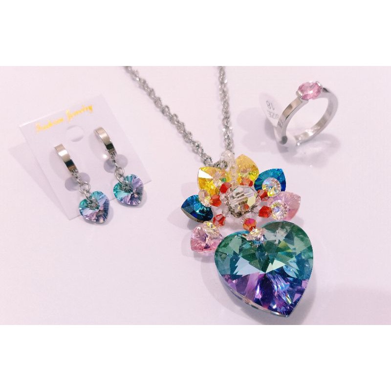 Swarovski Original 1 Set Lengkap Free Cincin Diamond & Kotak