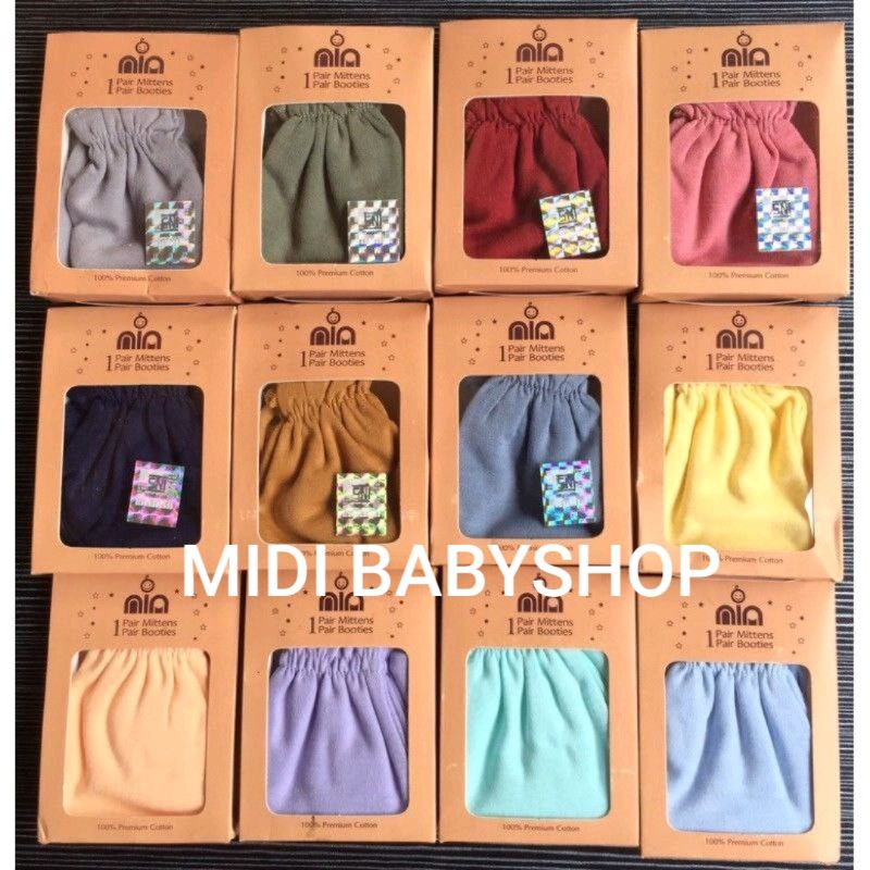 Sarung tangan dan kaki bayi lucu Gift set premium