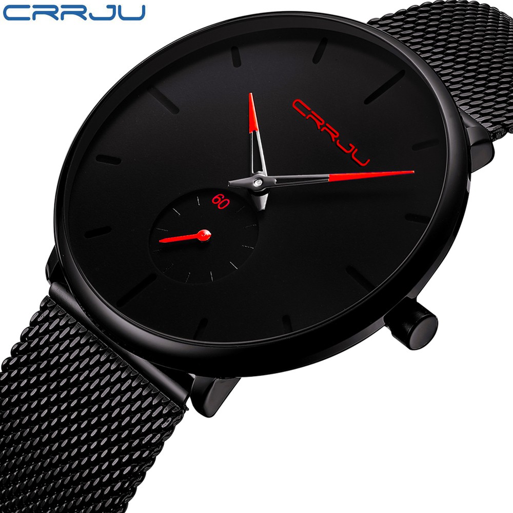 HOT PROMO Crrju Jam Tangan Wanita dan Pria Top Merek Mewah Terkenal Dress Fashion Jam Tangan