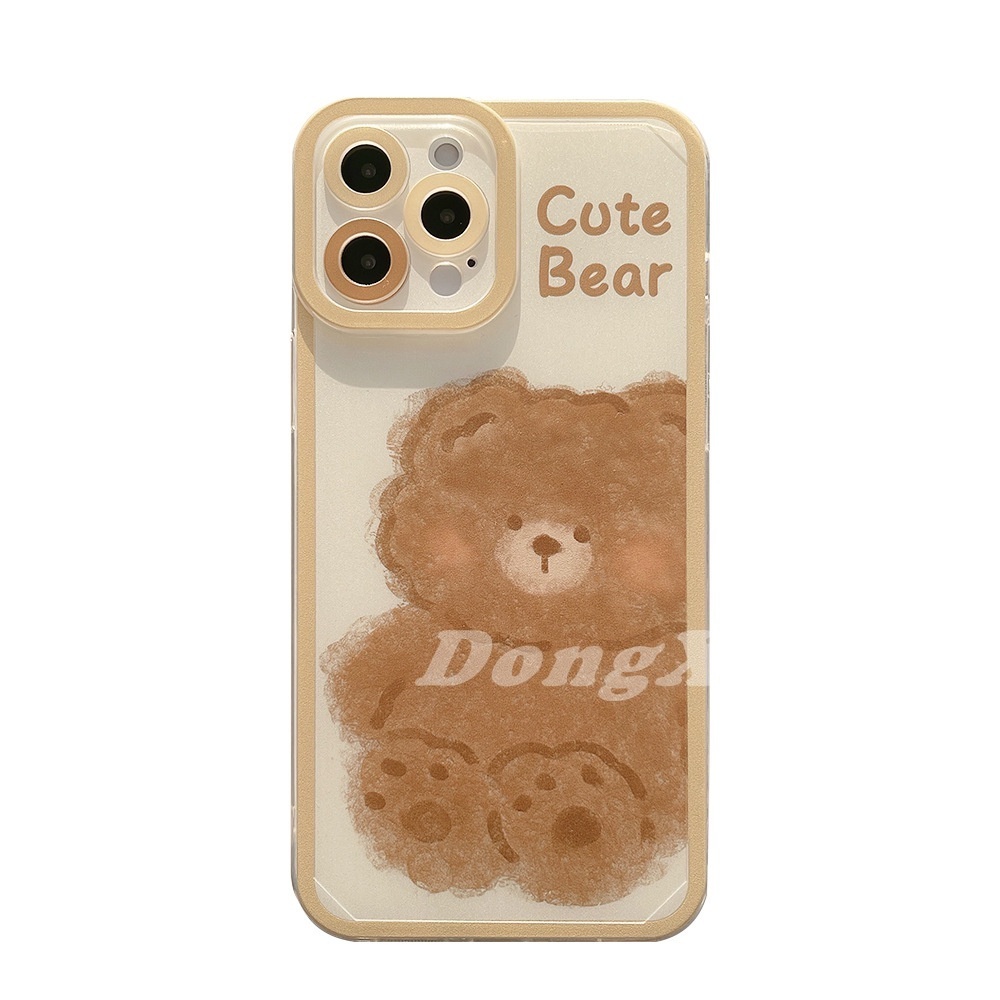 Soft Case TPU Motif Brown Bear Untuk Samsung A03 A02S A12 A13 A02 A22 A32 A52 A72 A13 A21S A10 A20 A50 A51 A71 M12 A10S Note 20 Ultra S2021Plus