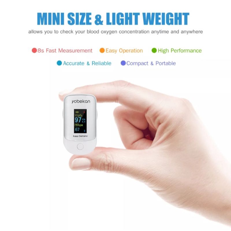 Fingertip Pulse Oximeter Sp02 OLED Alat Pengukur Detak Jantung Oksigen