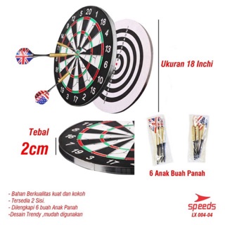 SPEEDS Dart Game Besar 18 inch / Papan Dart Board Besar Ukuran 46 cm 004-4