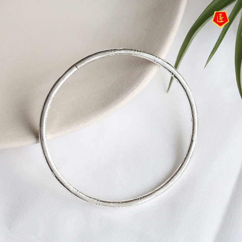 [Ready Stock]New Silver Bamboo Leaf Bracelet Female Niche Cold Style