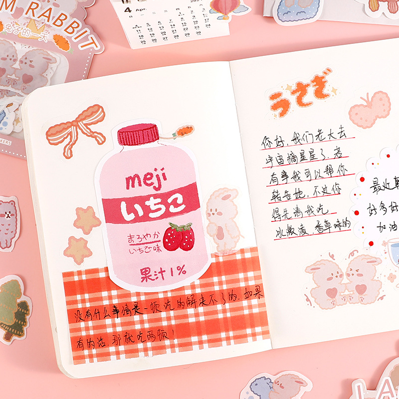 imoda 30 lembar / pack Stiker Kartun Lucu DIY Dairy Scrapbooking Dekorasi Alat Tulis-1