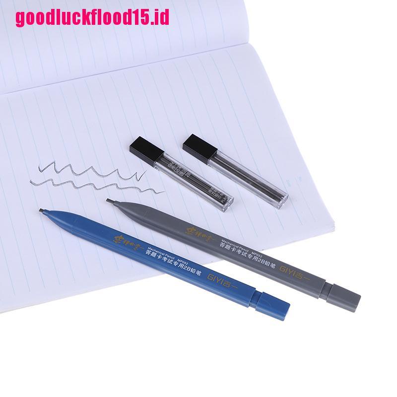 (LUCKID) Pensil Mekanik 2B Dengan 6PCs Isi Ulang Untuk Pelajar