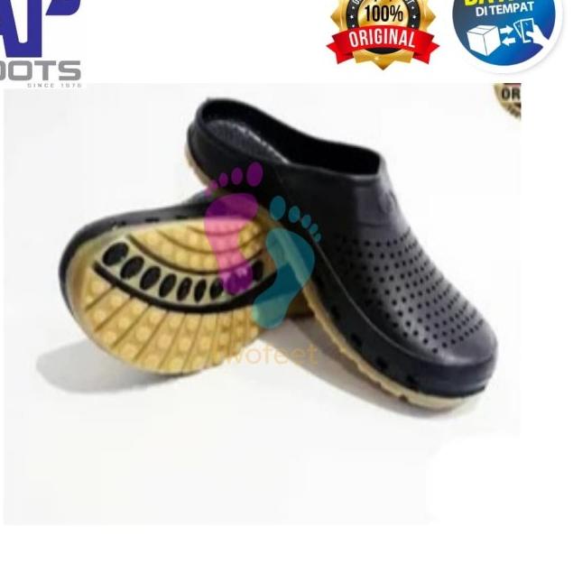 AP Clogs Sandal Baim Sandal Slop Merk AP Clogs Sandal Crocs Clog - Biru, 37