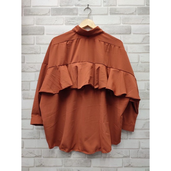 RYU TOP OVERSIZED / KEMEJA WANITA / KEMEJA ATASAN WANITA-Teracota