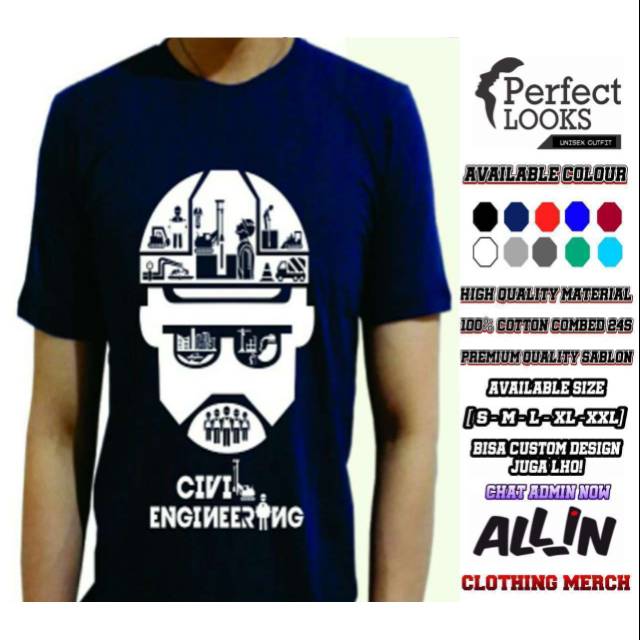 Kaos Distro Engineer Civil Engineering Desain Super Keren Kaos Engineer Berkualitas Shopee Indonesia