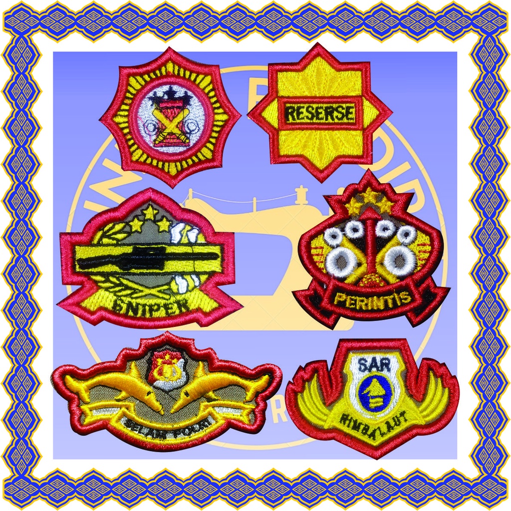 BORDIR BREVET POLRI KAIN BOLEH REQUEST