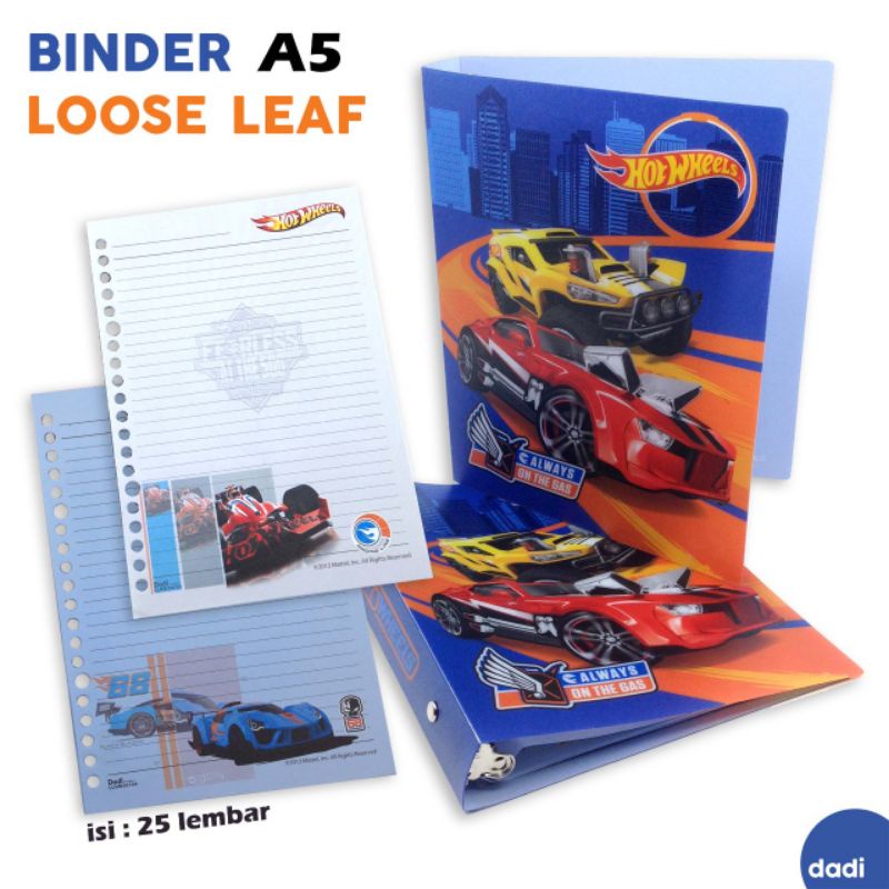 

Dadi - Binder Hot Wheels Tempat Kertas Loose Leaf hotwheels Jakarta