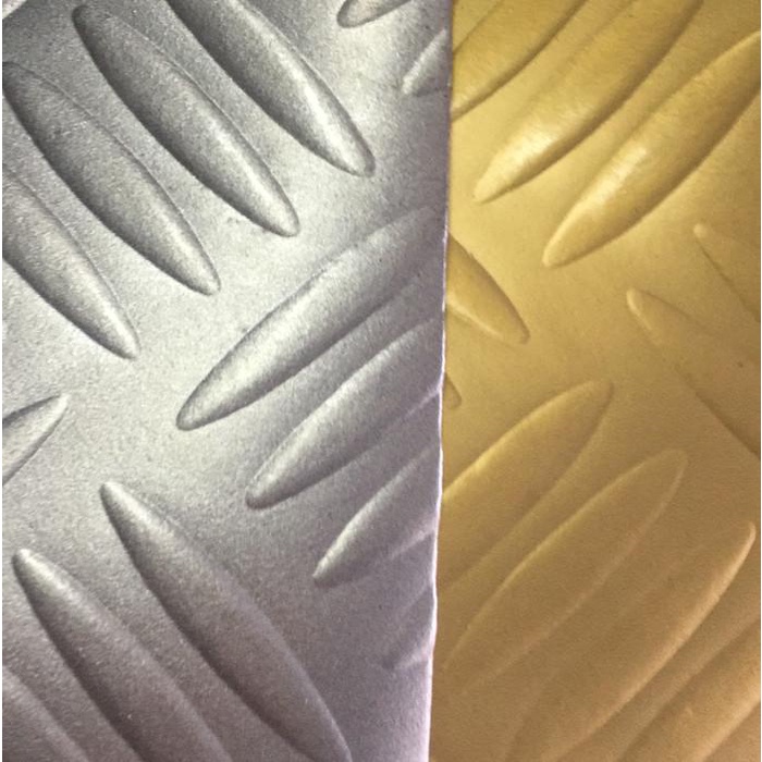 Karpet Lantai Vinyl Floor Plat Bordes Silver Gold