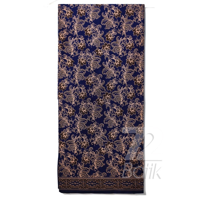 KAIN BATIK KATUN Premium Motif Kembang Warna Biru Dongker Dark Blue 729454 Cap 72 Jarik Jarit Samping Kebat Panjang Batik Katun Modern Premium Bahan Seragam Batik Pernikahan Kantor Keluarga Murah Kamen Jadi Batik Bali Lembaran