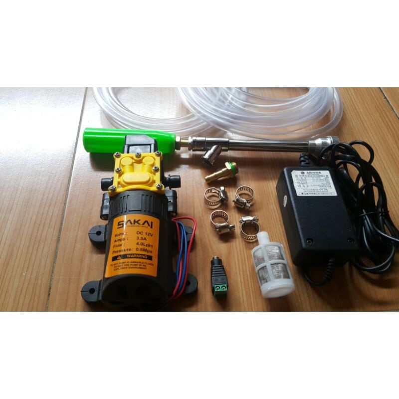 PAKET SET Mesin Cuci AC Motor Mobil Steam Power Sprayer Alat Portable Mini