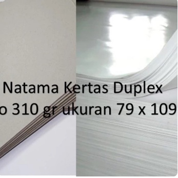 kertas Duplex Plano 310 gram ukuran 79cmx109cm karton