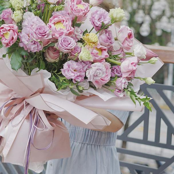 

☏ Gold Frame Cellophane PACK (58 x 58 cm) Kertas Bunga Wrapping Paper ♖