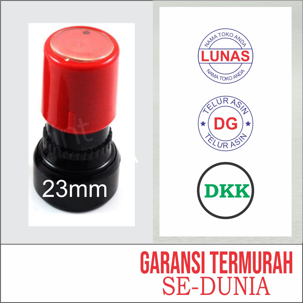 

Stempel Bulat 23 mm Telur Asin / Lunas Bulat / Kode Bundar