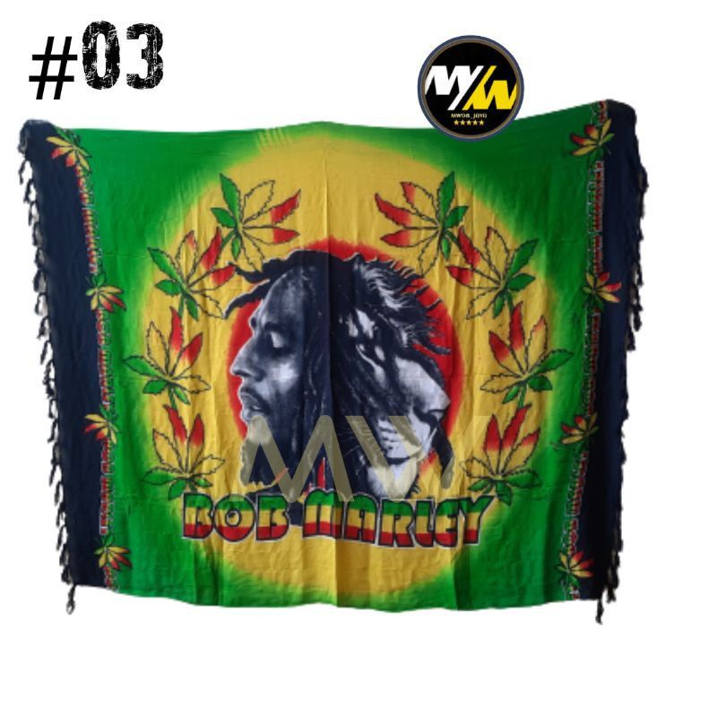 KAIN BALI/KAIN PANTAI MOTIF BOB MARLEY/SONG