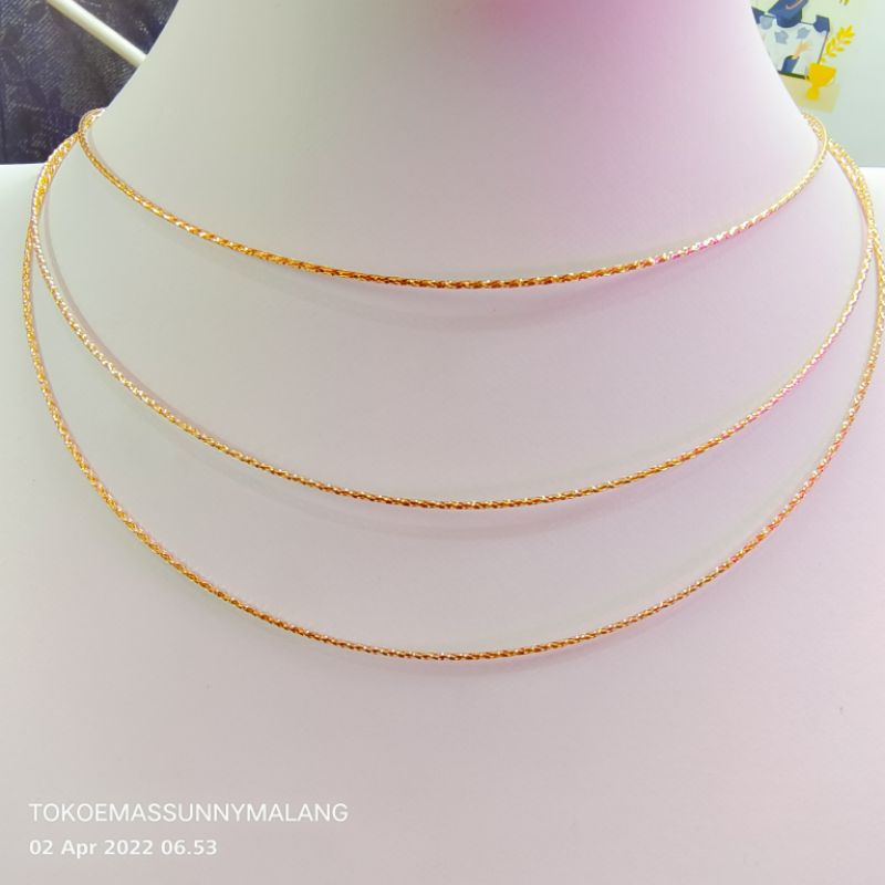 Kalung choker emas asli kadar 375%
