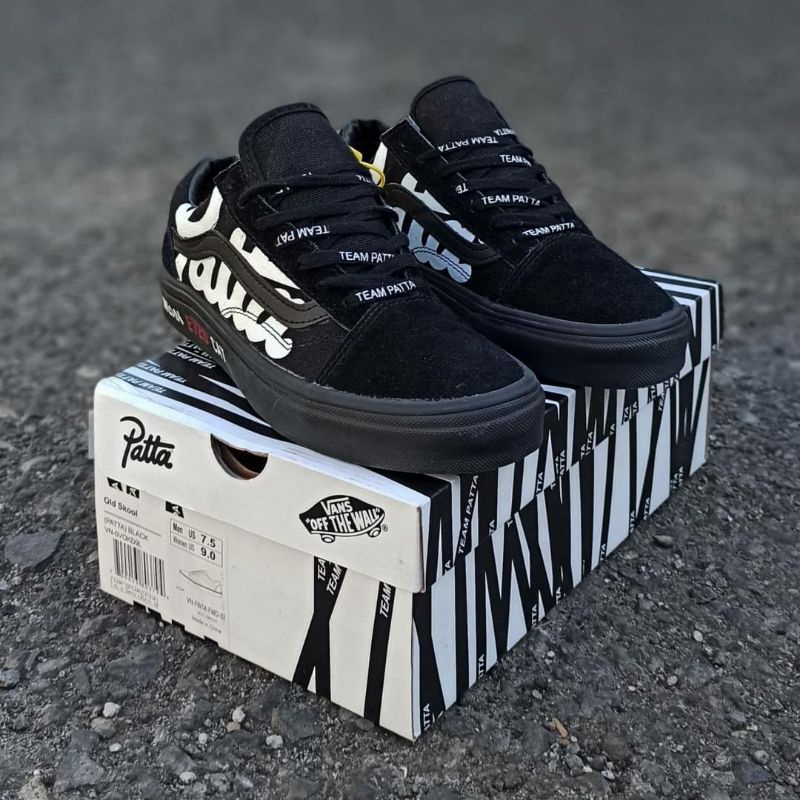 SEPATU VANS OLD SKOOL PATTA BLACK