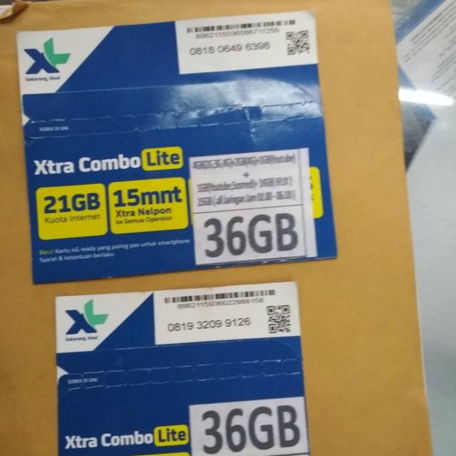 Kartu xl xtra combo lite 36 gb