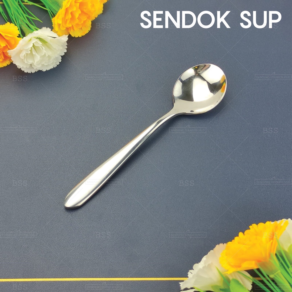 sendok sup stainless steel tebal hotel finishing halus