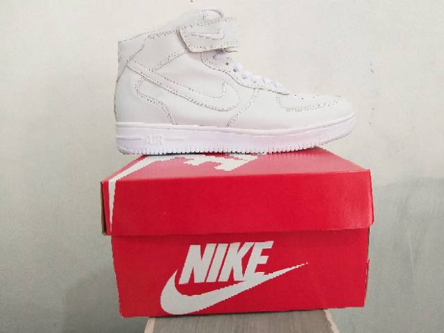 Sepatu Nike Force FullWhite Putih Polos Sneakers Olahraga Dance Gym Jogging Basket Fitnes Wanita