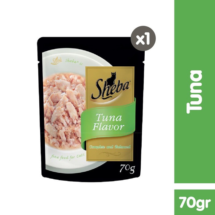 Sheba Pouch Tuna Makanan 70gr - Makan Basah untuk Kucing