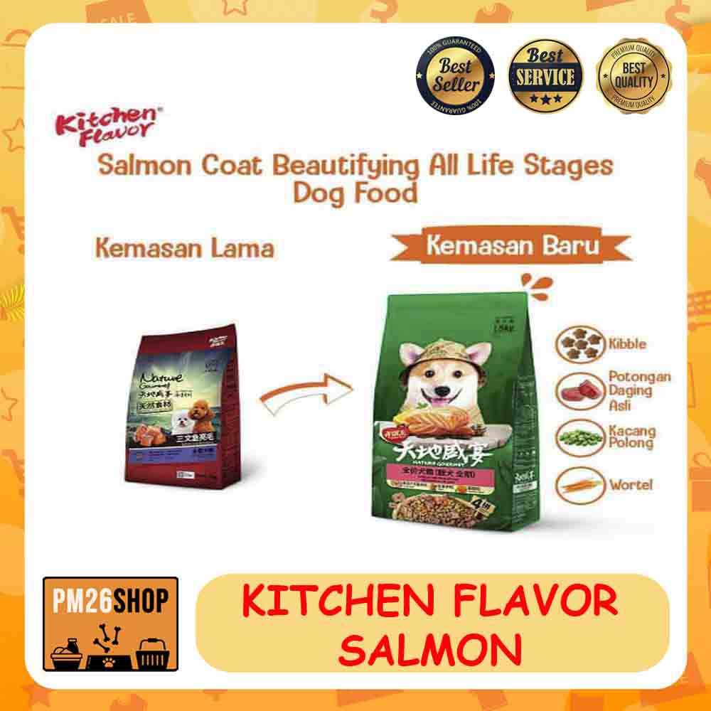 Makanan Anjing Dog Food Kitchen Flavor Salmon 1.5kg