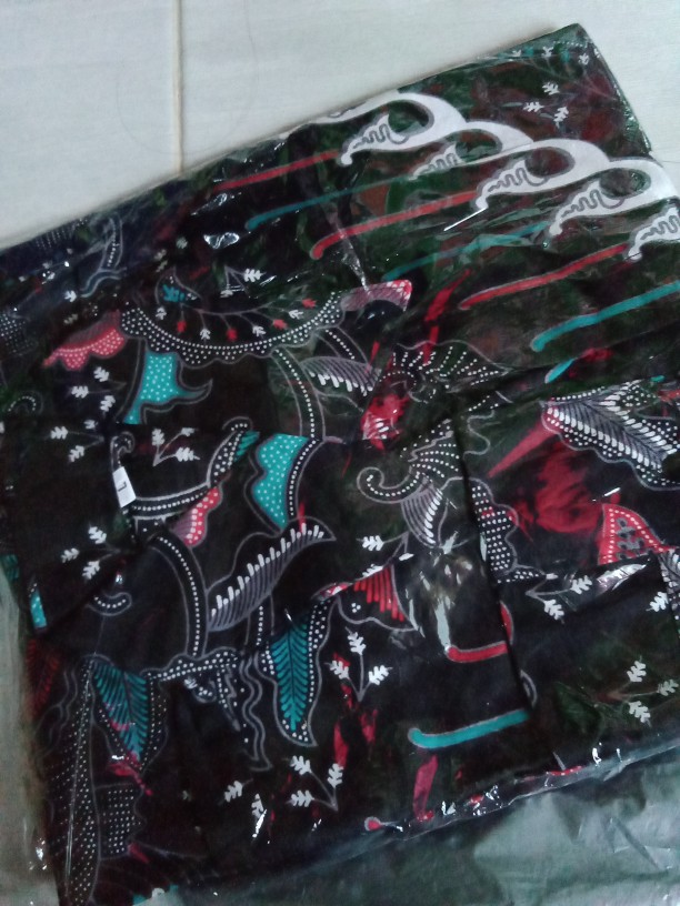 Kemeja Batik Kondangan Batik Pria Panjang Modern Motif Cakra Putih