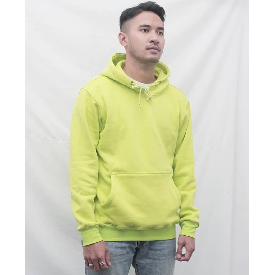 SWEATERPOLOS HOODIE JUMPER HIJAU NEON UNISEX
