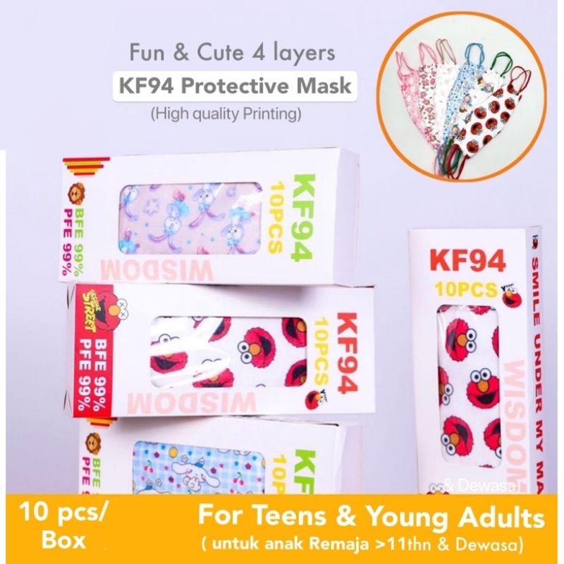 KF94 protective mask 4ply 1 pack isi 10 pcs