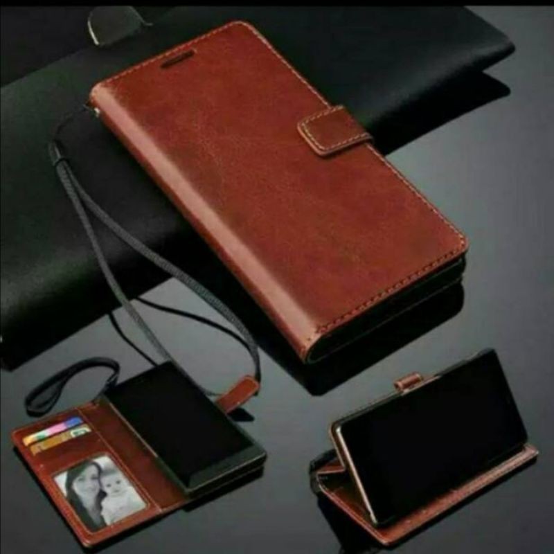 Xiaomi Redmi Note 8 Leather Case Flip Cover Casing Sarung Dompet Wallet Kulit Soft