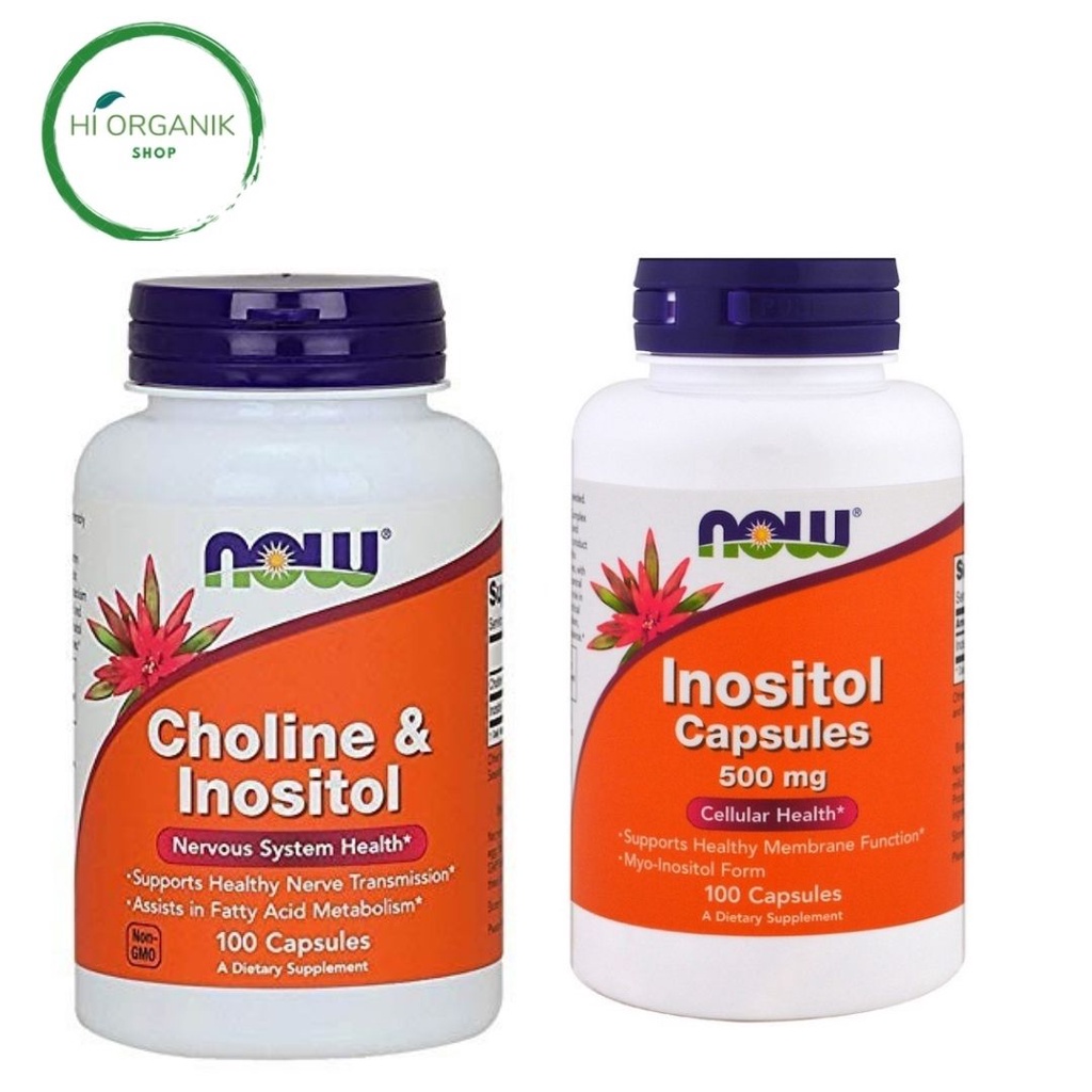 Now Foods Food Choline & Inositol 500 mg 100 Capsules ; Now Inositol Capsules 500 mg 100 Capsules / 
