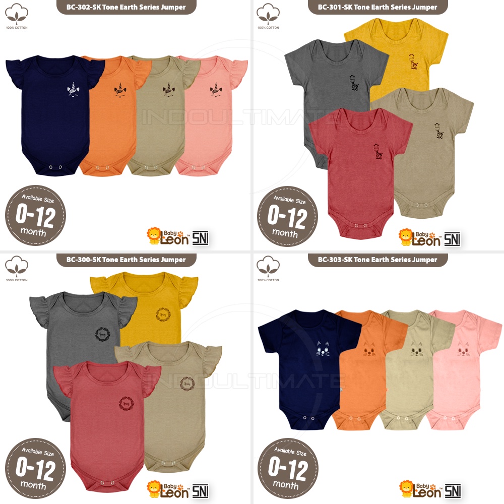 BC-302SK BC-303SK BABY LEON Jumper Bayi Body Suit Bayi Jumper Bayi Jumsuit Bayi Jumpsuit Bayi Perempuan Laki-Laki Baju Bayi Cewek Cowok Kaos Bayi Pakaian Bayi Baju Tidur Anak Bayi Baju Harian bayi