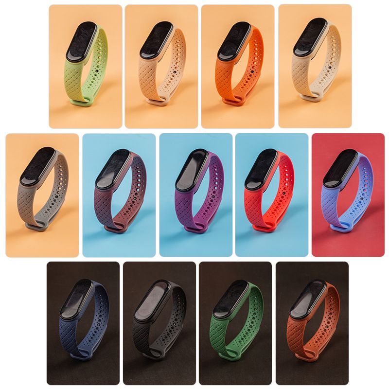 Strap Pengganti Mi Band 5/6 dan Amazfit Band 5 Braided Pattern TPU Silicone