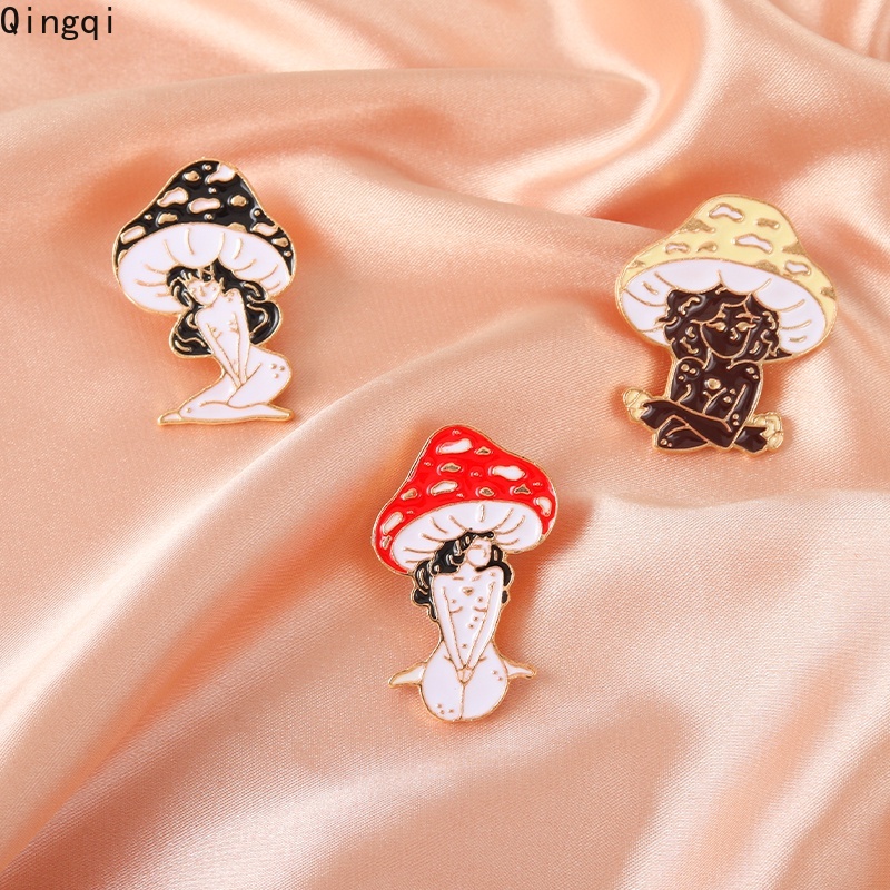 Lucu Jamur Gadis Enamel Pin Jamur Bros Lencana Kartun Tanaman Perhiasan Hadiah Untuk Teman Anak