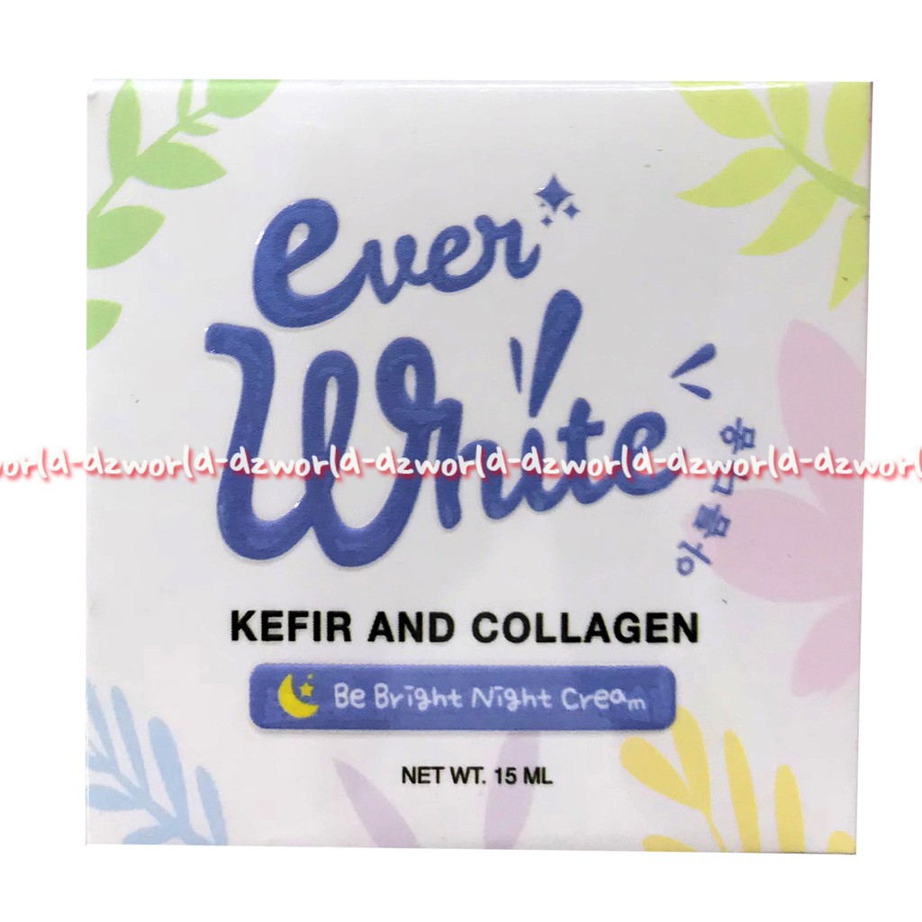 Ever White Kefir And Collagen Be Bright Day Cream And Night Cream 15ml Krim Wajah