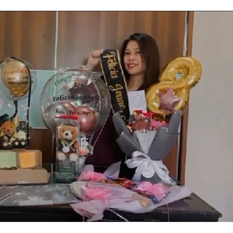 [READY JAKARTA 1HARI JADI] Buket Balon Balloon Bucket Balon Wisuda Snack Balloon Bucket Bunga Snack