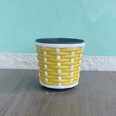 Pot Bunga Anyam Rotan Sintetis D10