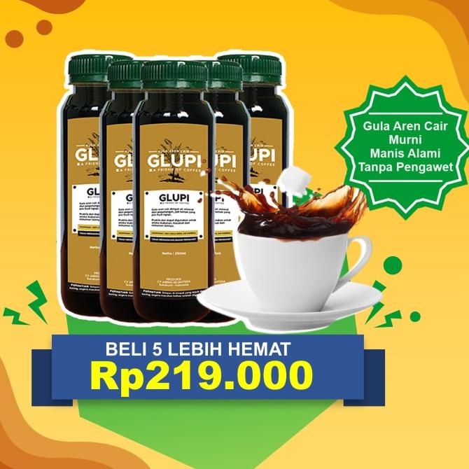 

[PAKET 5 BOTOL GLUPI] GULA AREN CAIR BROWN SUGAR ORGANIK UNTUK CAKE CD364512ZX