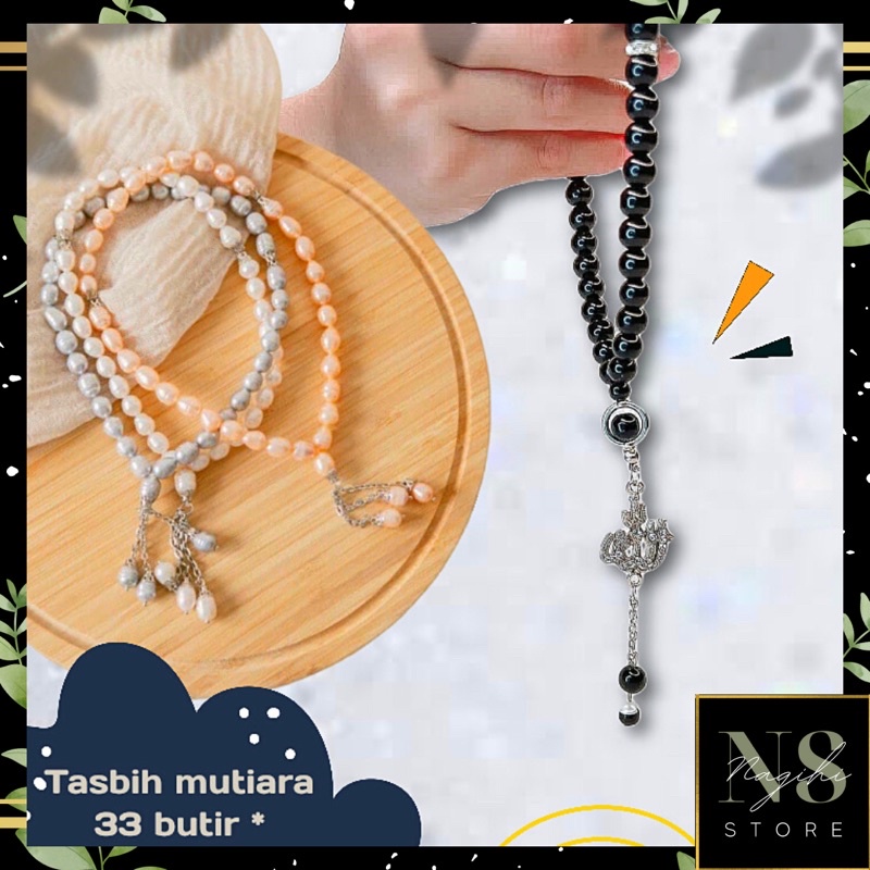 ✨NAGIHI✨ TASBIH MUTIARA TERLARIS TASBIH TRAVELPACK AKSESORIS SHALAT TASBIH MUTIARA 33 BUTIR TASBIH ANAK MUDA TASBIH ALA KOREA AKSESORIS PERLENGKAPAN SHALAT TASBIH ISLAM AKSESORIS FASHION