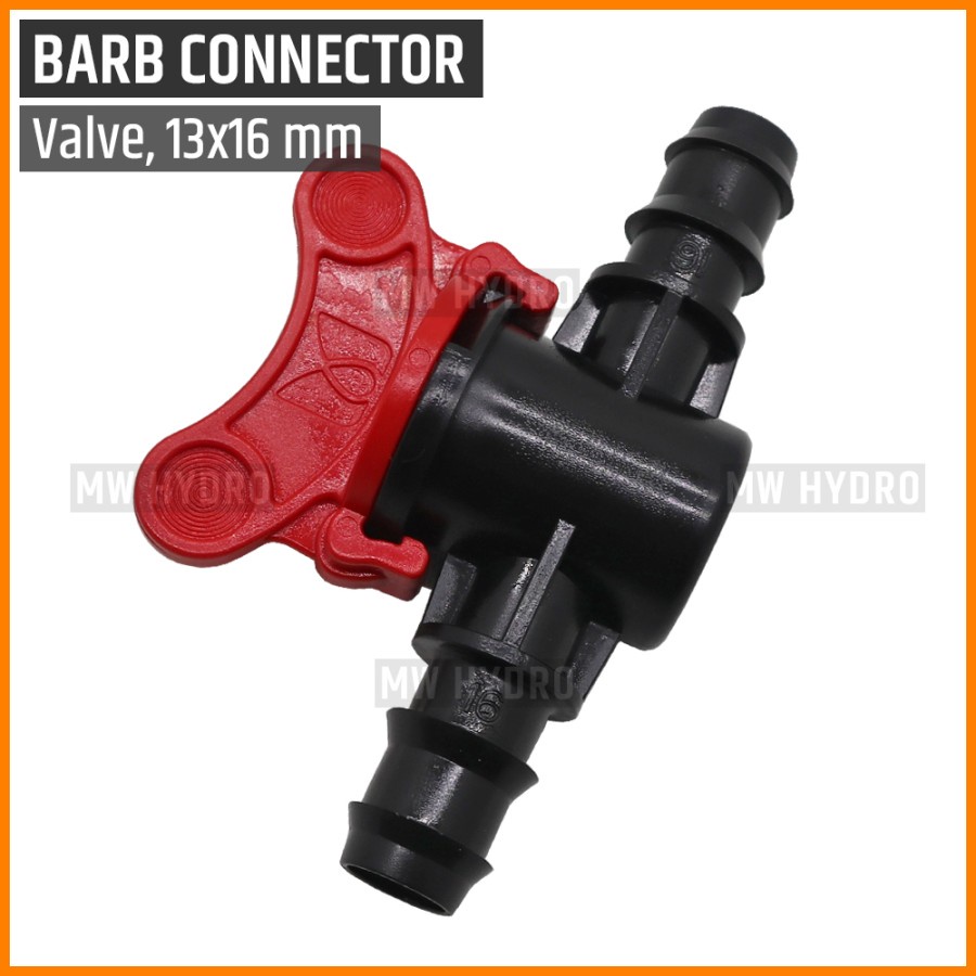 Barb Valve / Stop Kran Selang PE 13 mm / 16 mm